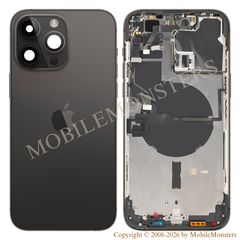 Korpuss iPhone 14 Pro Max (A2894) Baterijas vāciņš (Lietots A stavoklis) Melns