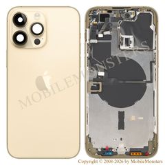 Korpuss iPhone 14 Pro Max (A2894) Baterijas vāciņš (Lietots A stavoklis) Zelts