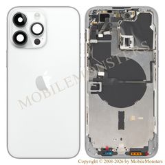 Korpuss iPhone 14 Pro Max (A2894) Videja daļa Baterijas vāciņš Balts