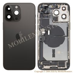 Korpuss iPhone 14 Pro Max (A2894) Videja daļa Baterijas vāciņš Melns