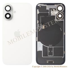 Korpuss iPhone 16 Baterijas vāciņš (Lietots A stavoklis) Balts