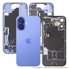 Cover iPhone 16 Battery cover Middle cover (Used condition A) Blue