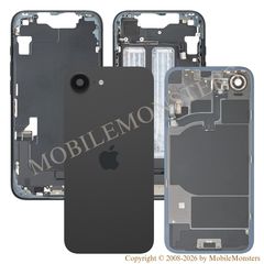 Cover iPhone 16e Battery cover Middle cover (Used condition A) Black