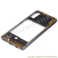 Cover Samsung SM-A415F Galaxy A41 Middle cover, (Service pack) Black