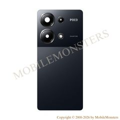 Korpuss Xiaomi Poco M6 Pro (2312FPCA6G) Baterijas vāciņš (Service pack) Melns