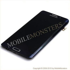 Дисплей Samsung SM-G928F Galaxy S6 edge+ с Тачскрином, стеклом и рамкой Чёрный