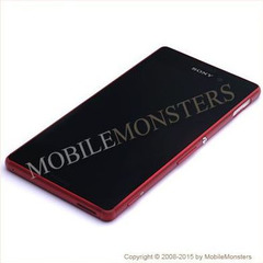 Lcd Sony E2303 Xperia M4 Aqua with Touchscreen, lens and front frame Coral