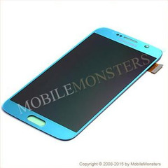 Дисплей Samsung SM-G920F Galaxy S6 с Тачскрином и Стеклом Синий