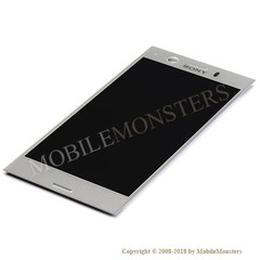 Displejs Sony G8441 Xperia XZ1 Compact ar Skārienjūtīgo stiklu Sudrabs