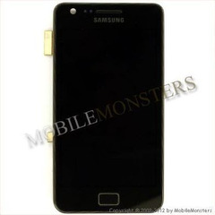 Дисплей Samsung i9001 Galaxy S Plus с Тачскрином, стеклом и рамкой Чёрный