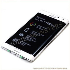 Displejs Samsung SM-N915F Galaxy Note Edge ar Skārienjūtīgo stiklu un apkart ramiti Balts