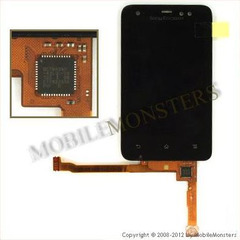 Дисплей Sony Ericsson ST17i Xperia active с Тачскрином, стеклом и рамкой Чёрный