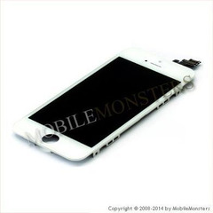 Lcd iPhone 5 (A1429) Compatible A quality, with Touchscreen, lens and front frame White