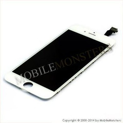 Displejs iPhone 6 (A1586) ar Skārienjūtīgo stiklu un apkart ramiti Balts