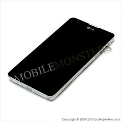 Lcd LG E975 Optimus G with Touchscreen, lens and front frame White