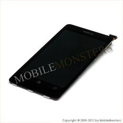 Displejs Nokia 800 Lumia ar Skārienjūtīgo stiklu un apkart ramiti Melns