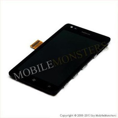 Lcd Nokia 900 Lumia with Touchscreen, lens and front frame Black