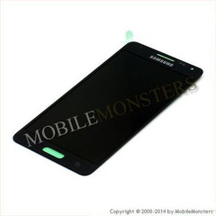 Displejs Samsung SM-G850F Galaxy Alpha ar Skārienjūtīgo stiklu Melns