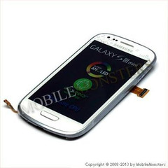 Lcd Samsung i8190 Galaxy S3 Mini with Touchscreen, lens and front frame White LaFleur