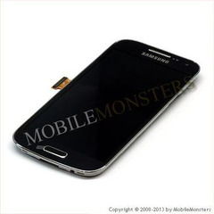 Displejs Samsung i9195 Galaxy S4 mini ar Skārienjūtīgo stiklu un apkart ramiti Melns