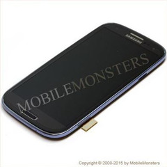 Lcd Samsung i9301i Galaxy S3 Neo with Touchscreen, lens and front frame Blue