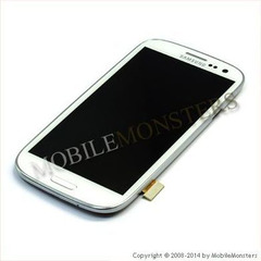 Lcd Samsung i9301i Galaxy S3 Neo with Touchscreen, lens and front frame White
