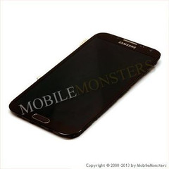 Lcd Samsung N7100 Galaxy Note II (2) with Touchscreen, lens and front frame Brown