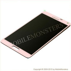 Lcd Samsung SM-N910F Galaxy Note 4 with Touchscreen and Lens Pink