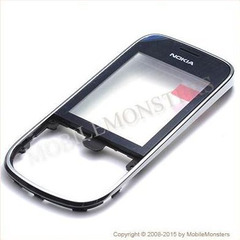 Skārienjūtīgais ekrāns Nokia 203 Asha ar ramiti Pelēks