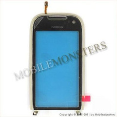 Skārienjūtīgais ekrāns Nokia C7 ar ramiti Sudrabs