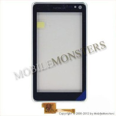 Touchscreen Nokia N8 With frame Silver