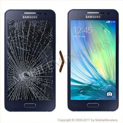 Samsung SM-A300F Galaxy A3 Displeja un stikla maiņa