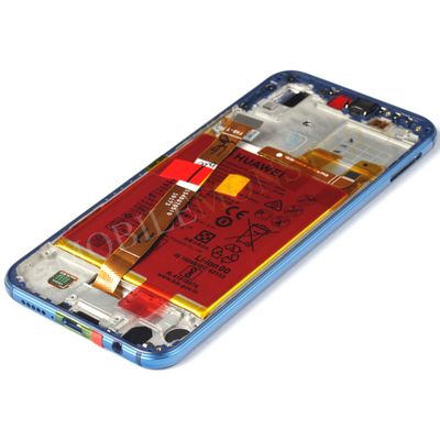 Displejs Huawei P20 Lite (ANE-LX1) ar Skārienjūtīgo stiklu un apkart ramiti, ar akumulatoru Zils