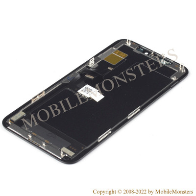 Displejs iPhone 11 Pro (A2215) Kopija OLED kvalitāte, ar Skārienjūtīgo stiklu un apkart ramiti Melnā
