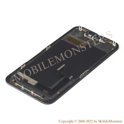 Displejs iPhone 13 Mini ar Skārienjūtīgo stiklu un apkart ramiti, Kopija A kvalitāte Melnā