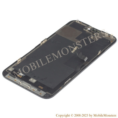 Displejs iPhone 14 Pro Max (A2894) ar Skārienjūtīgo stiklu un apkart ramiti Melns