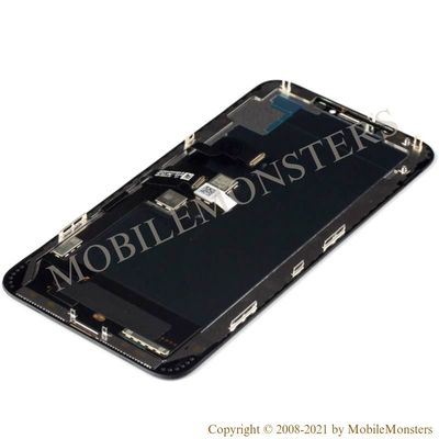 Displejs iPhone XS Max Kopija OLED kvalitāte, ar Skārienjūtīgo stiklu un apkart ramiti Melnā