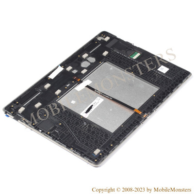 Displejs Lenovo Tab M10 FHD REL TB-X605F ar Skārienjūtīgo stiklu un apkart ramiti Melns