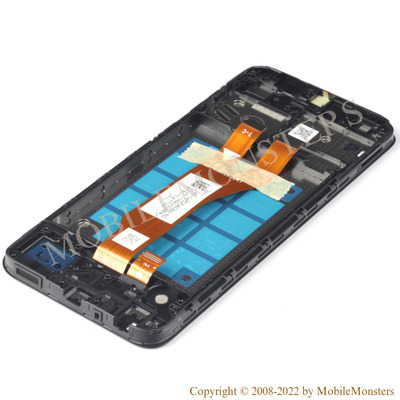 Дисплей Samsung SM-A032F Galaxy A03 с Тачскрином, стеклом и рамкой, (Service pack) Чёрный