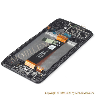 Дисплей Samsung SM-A047F Galaxy A04s с Тачскрином, стеклом и рамкой, (Service pack) Чёрный