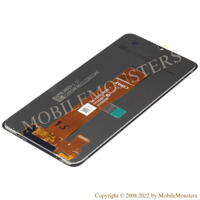Displejs Samsung SM-A125F Galaxy A12 ar Skārienjūtīgo stiklu Melns CDOT version
