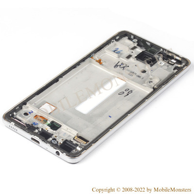 Displejs Samsung SM-A525F Galaxy A52 ar Skārienjūtīgo stiklu un apkart ramiti Balts