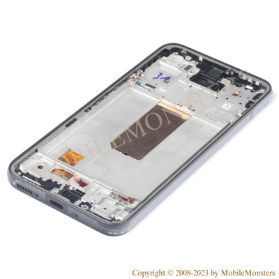 Displejs Samsung SM-A546B Galaxy A54 5G ar Skārienjūtīgo stiklu un apkart ramiti, (Service pack) Pelēks