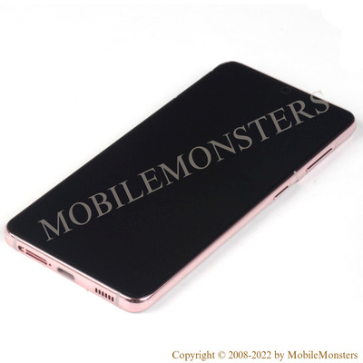 Дисплей Samsung SM-G991 Galaxy S21 с Тачскрином, стеклом и рамкой Розовый