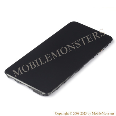 Дисплей Samsung SM-M135F Galaxy M13 с Тачскрином, стеклом и рамкой, (Service pack) Чёрный