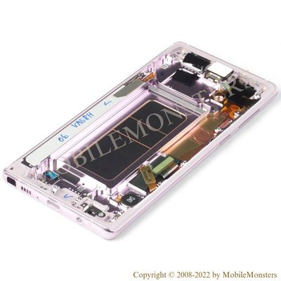 Displejs Samsung SM-N960F Galaxy Note 9 ar Skārienjūtīgo stiklu un apkart ramiti Violets
