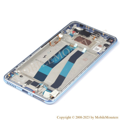 Дисплей Xiaomi Mi 11 Lite 4g (M2101K9AG) с Тачскрином, стеклом и рамкой, (Service pack) Синий