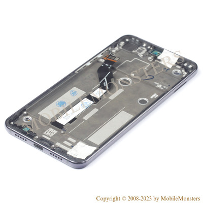 Displejs Xiaomi Mi 8 Lite (M1808D27G, M1808D2TG) ar Skārienjūtīgo stiklu un apkart ramiti Melns