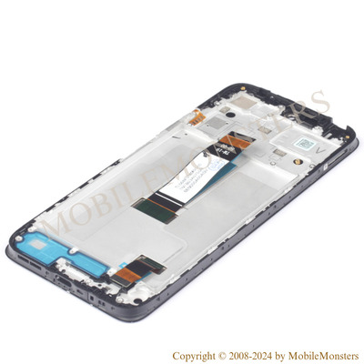 Displejs Xiaomi Redmi 12 (23053RN02Y) ar Skārienjūtīgo stiklu un apkart ramiti Melns
