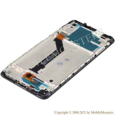 Displejs Xiaomi Redmi S2 (Redmi Y2) (M1803E6G) ar Skārienjūtīgo stiklu un apkart ramiti Melns